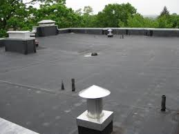 EPDM roofing system on a flat top roof